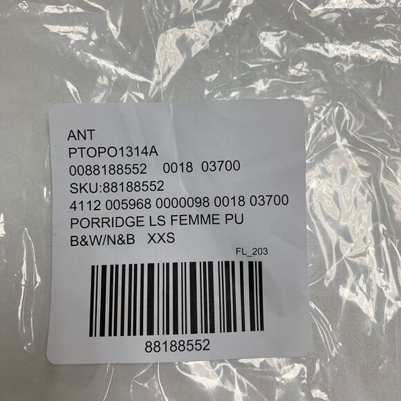 Porridge Top Womens XXS Black White Striped Puff Sleeve Keyhole Anthropologie - Picture 13 of 16